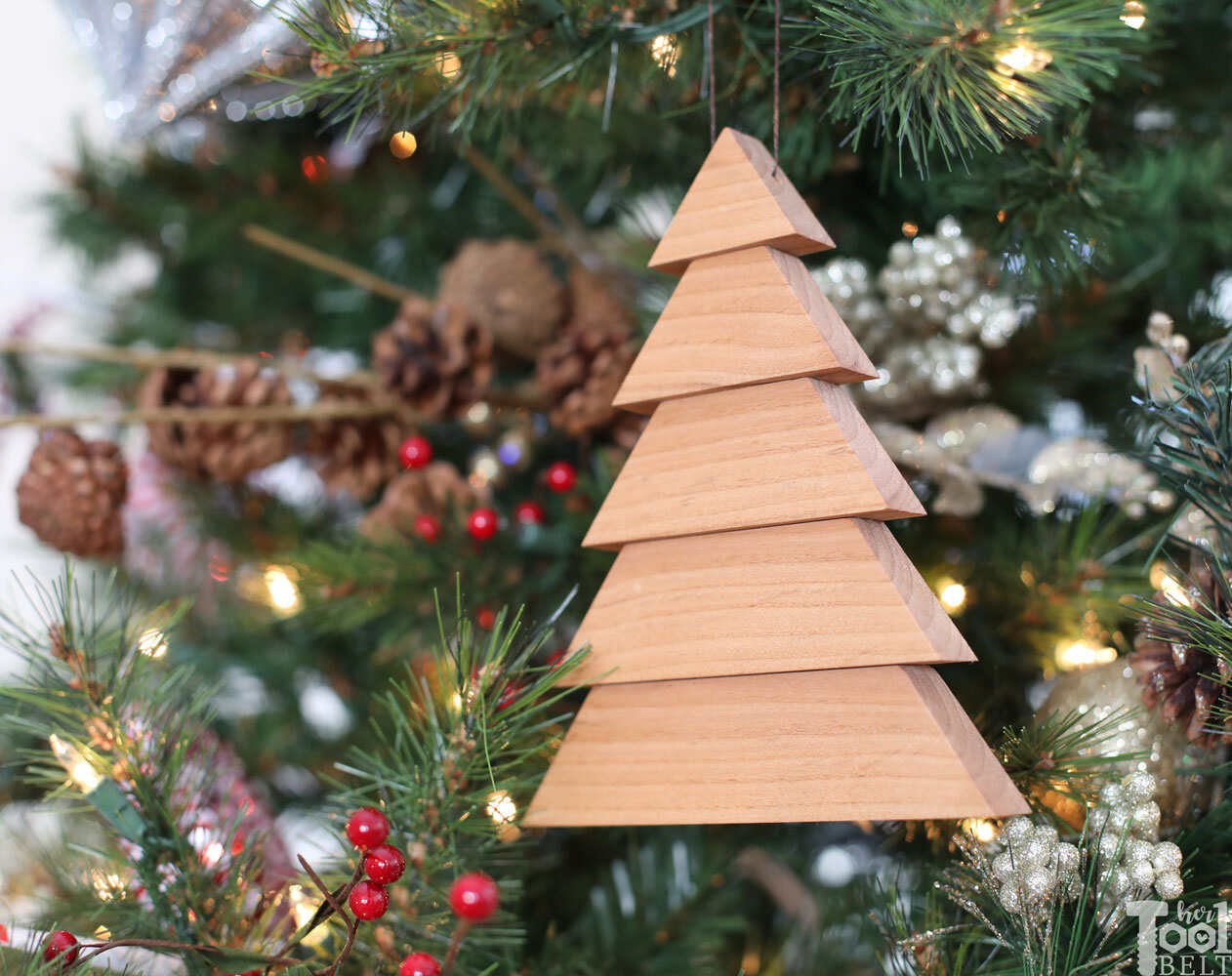 wooden christmas tree decorations